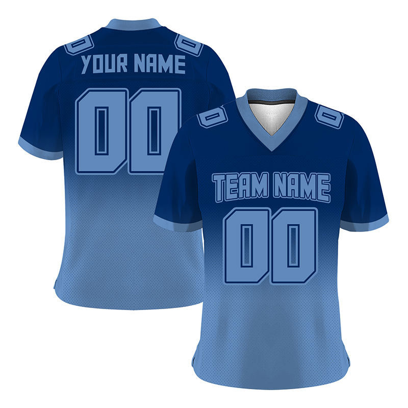 Custom football training jersey, front and back